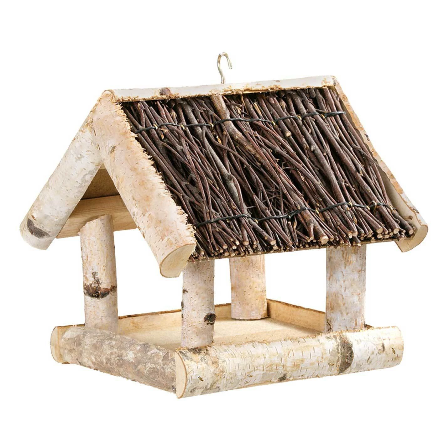 Vogelhaus Birke Mit Reisigdach, FSC®-Holz, Naturfarben, Ca. 25 X 26 X 26 Cm 3 Vogelhaus Birke Mit Reisigdach, FSC®-Holz, Naturfarben, Ca. 25 X 26 X 26 Cm