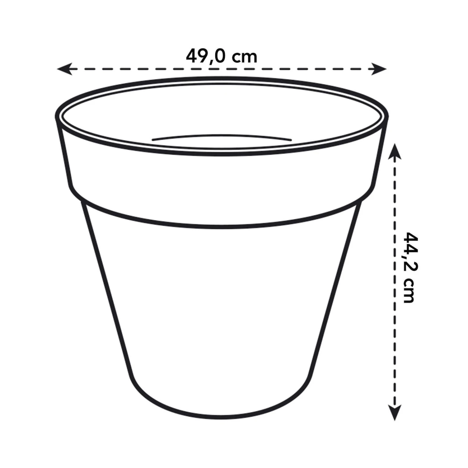 Elho Pflanzgefäß Loft Urban Round, Anthrazit 5 Elho Pflanzgefäß Loft Urban Round, Anthrazit – Bild 3