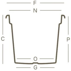Euro 3 Plast Pflanzkübel Geo Taupe -LECHUZA || Elho Verkaufsgeschäft 3210100580 Pflanzkuebel Geo technische Zeichnung 111244