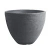 Pflanzgefäß "Lara" Grau, Rillenoptik, Ø 40 Cm, Höhe 31 Cm, Füllvol. 26 L -LECHUZA || Elho Verkaufsgeschäft 3210103162 Pflanzgefae Rillenoptik Lara grau D40xH31cm26Ltr 24021