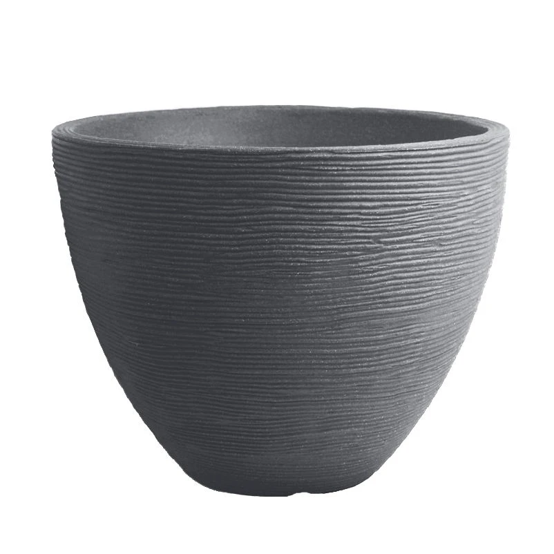 Pflanzgefäß "Lara" Grau, Rillenoptik, Ø 40 Cm, Höhe 31 Cm, Füllvol. 26 L 3 Pflanzgefäß "Lara" Grau, Rillenoptik, Ø 40 Cm, Höhe 31 Cm, Füllvol. 26 L
