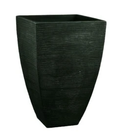Pflanzgefäß "Mari" Anthrazit, In Rillenoptik, 40x40x60 Cm, Füllvol. 63 L