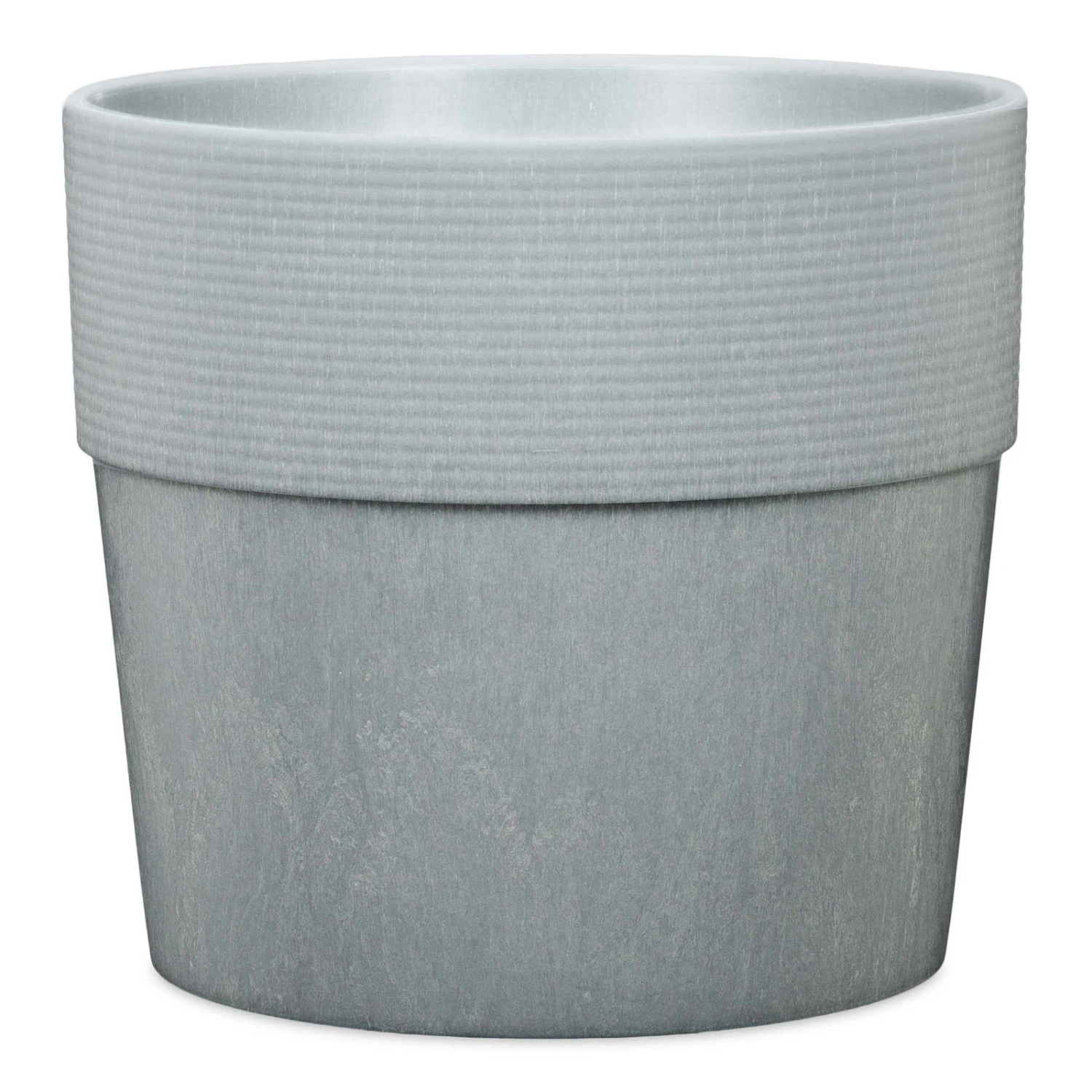 Pflanzgefäß 'Groove' Mit Reservoir, Rund, Beton, Hellgrau, Kunststoff 3 Pflanzgefäß 'Groove' Mit Reservoir, Rund, Beton, Hellgrau, Kunststoff