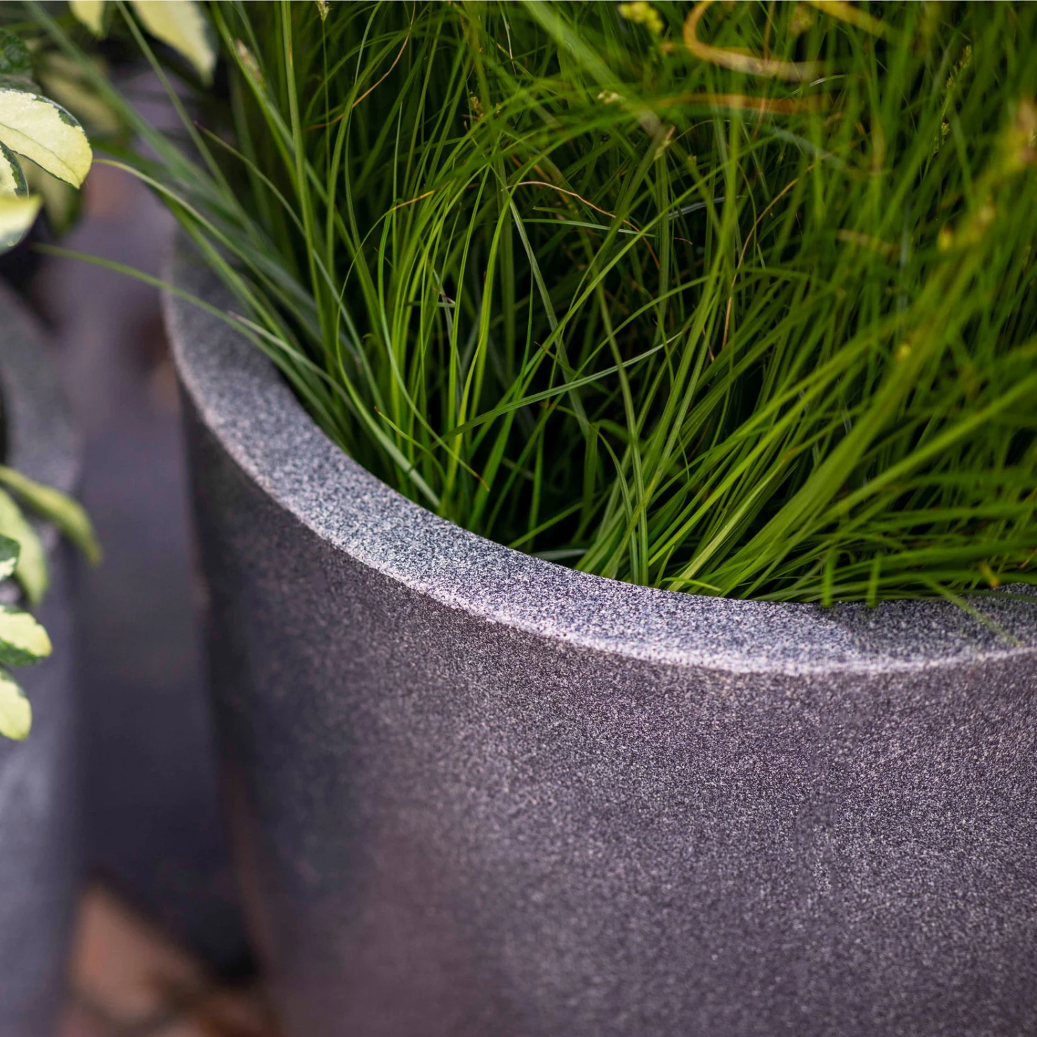 Pflanzgefäß 'Smooth', Grau 4 Pflanzgefäß 'Smooth', Grau – Bild 2