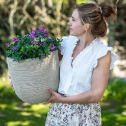 Pflanzgefäß 'Rib', Beige, Ø 35 X H 34 Cm 8 Pflanzgefäß 'Rib', Beige, Ø 35 X H 34 Cm -LECHUZA || Elho Verkaufsgeschäft 3210104126 3210104127 pflanzgefaess rib beige 2 116922