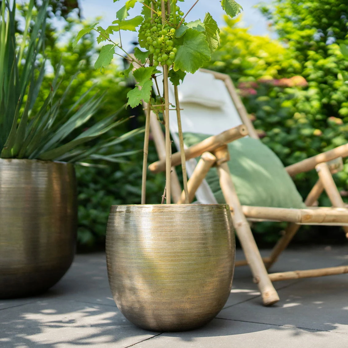 Pflanzgefäß 'Rowen', Gold, Ø 42 X H 41 Cm 9 Pflanzgefäß 'Rowen', Gold, Ø 42 X H 41 Cm – Bild 7