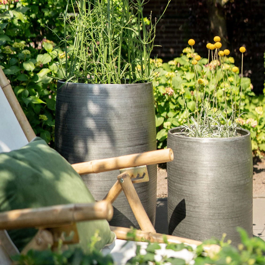 Pflanzgefäß 'Rowen', Silber, Ø 47 X H 82 Cm 7 Pflanzgefäß 'Rowen', Silber, Ø 47 X H 82 Cm – Bild 5