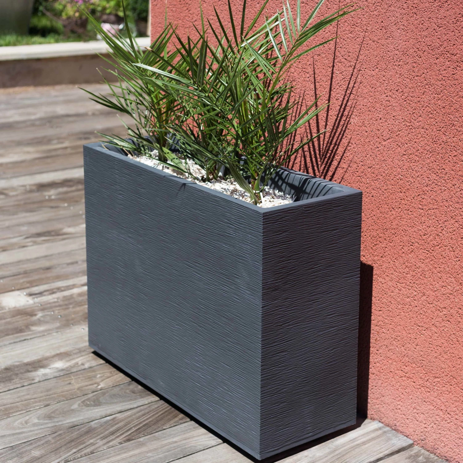 Pflanzkasten Graphit Crunch High, Anthrazit, L 78,5 X B 29,5 X H 60 Cm 4 Pflanzkasten Graphit Crunch High, Anthrazit, L 78,5 X B 29,5 X H 60 Cm – Bild 2