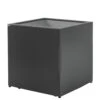 Gartensilber Pflanztrog Kubus Mit Rollen, Anthrazit 2 Gartensilber Pflanztrog Kubus Mit Rollen, Anthrazit -LECHUZA || Elho Verkaufsgeschäft 3230600038 Pflanztrog Kubus mRollen anthrazit 50x50x50cm 49250