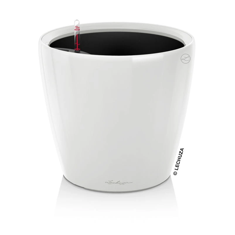 LECHUZA Classico Premium LS, All-in-One-Set, Weiß Hochglanz, Ø 21 Cm, H:20 Cm 5 LECHUZA Classico Premium LS, All-in-One-Set, Weiß Hochglanz, Ø 21 Cm, H:20 Cm – Bild 3