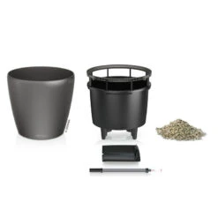 LECHUZA Classico Premium 35 LS, Anthrazit-metallic, All-in-One-Set, Ø 35 Cm H:33 Cm 7 LECHUZA Classico Premium 35 LS, Anthrazit-metallic, All-in-One-Set, Ø 35 Cm H:33 Cm -LECHUZA || Elho Verkaufsgeschäft 3325100286 Classico Premium 50LS anthrazit All in One Set D50xH47cm RGB 2 8002