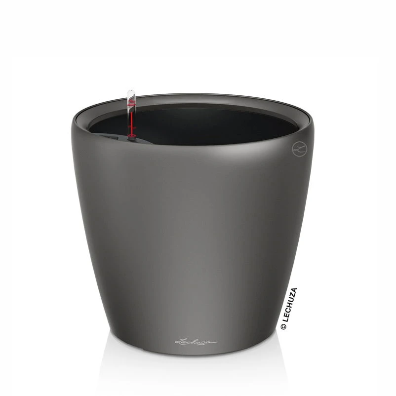 LECHUZA Classico Premium 35 LS, Anthrazit-metallic, All-in-One-Set, Ø 35 Cm H:33 Cm 4 LECHUZA Classico Premium 35 LS, Anthrazit-metallic, All-in-One-Set, Ø 35 Cm H:33 Cm – Bild 2